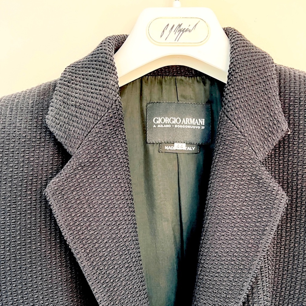 Giorgio Armani Wool Boucle Knit Blazer - Picture 5 of 12